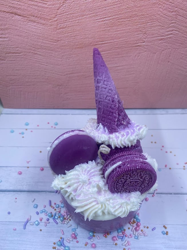 Purple Blast Candle Cake