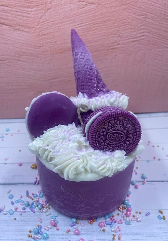 Purple Blast Candle Cake