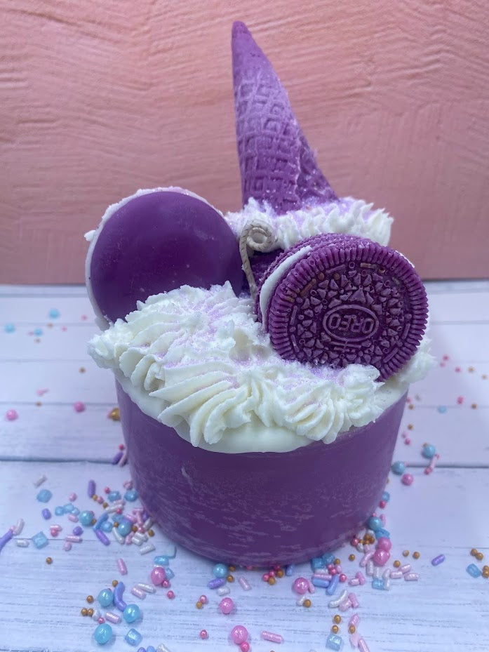 Purple Blast Candle Cake