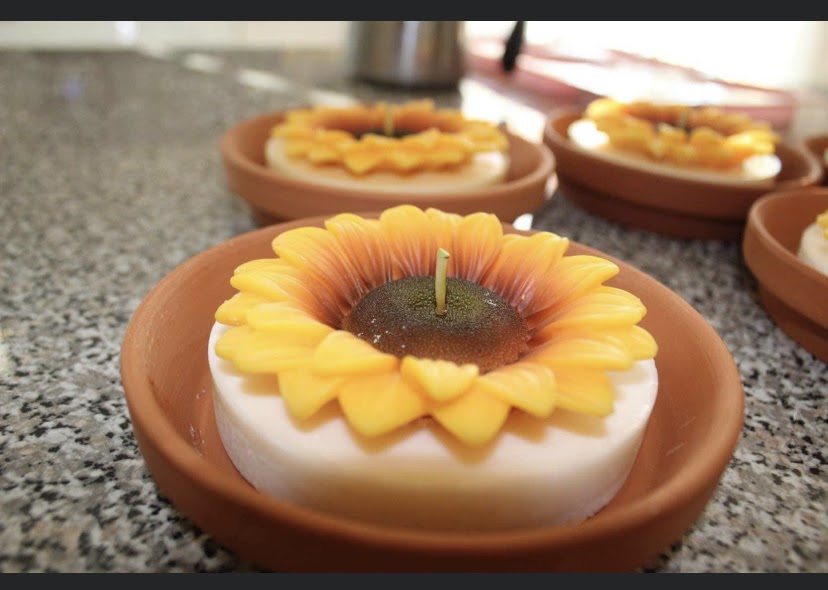 Sun Flowers Candles