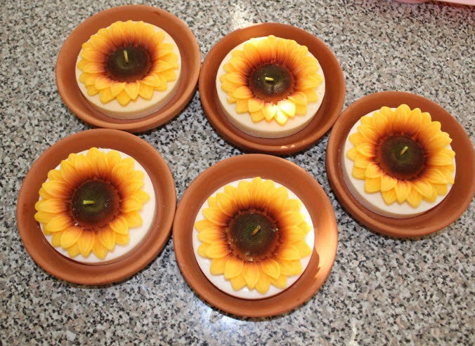 Sun Flowers Candles